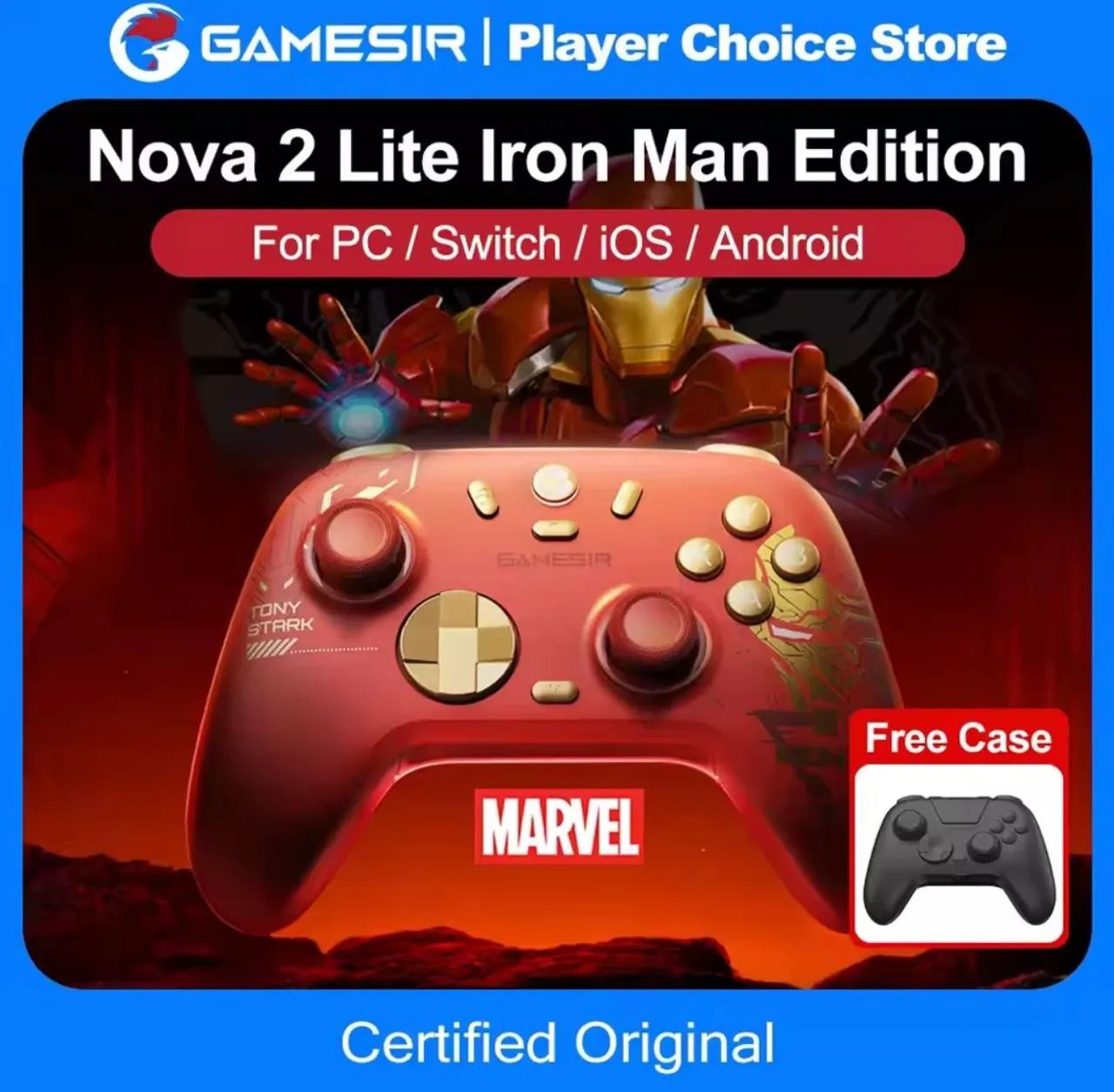 Controle Gamesir Nova Lite2 Iron Man