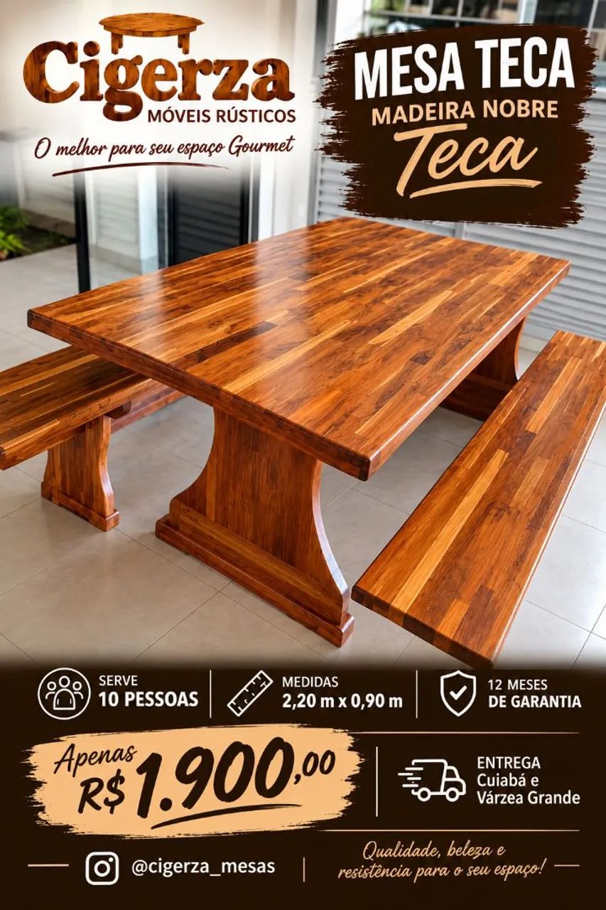 Mega promoção mesas de madeira maciça  - Foto 3