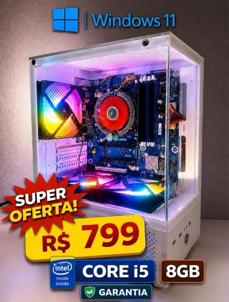 Pc Para Empresas e Estudantes Novo c/ Garantia 