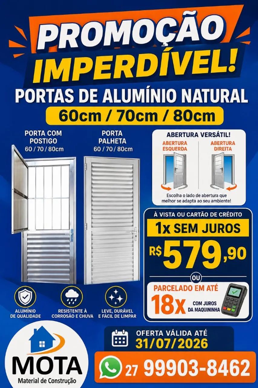 Porta de alumínio