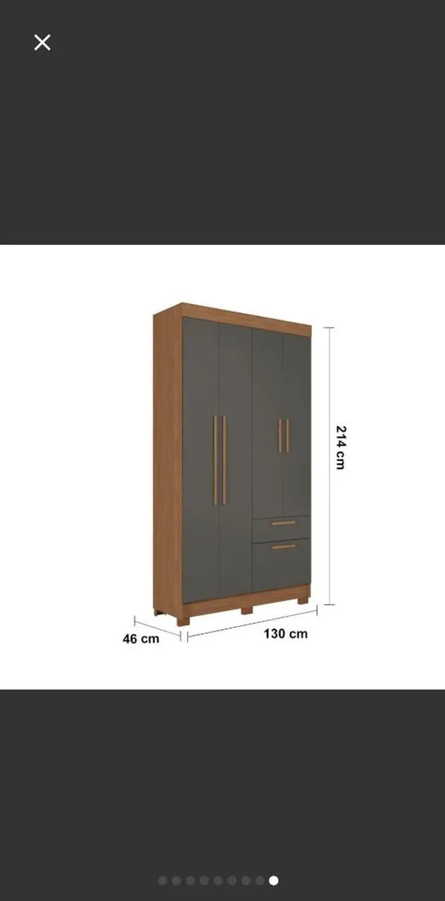 Guarda roupa solteiro(Novo sem uso). - Foto 2