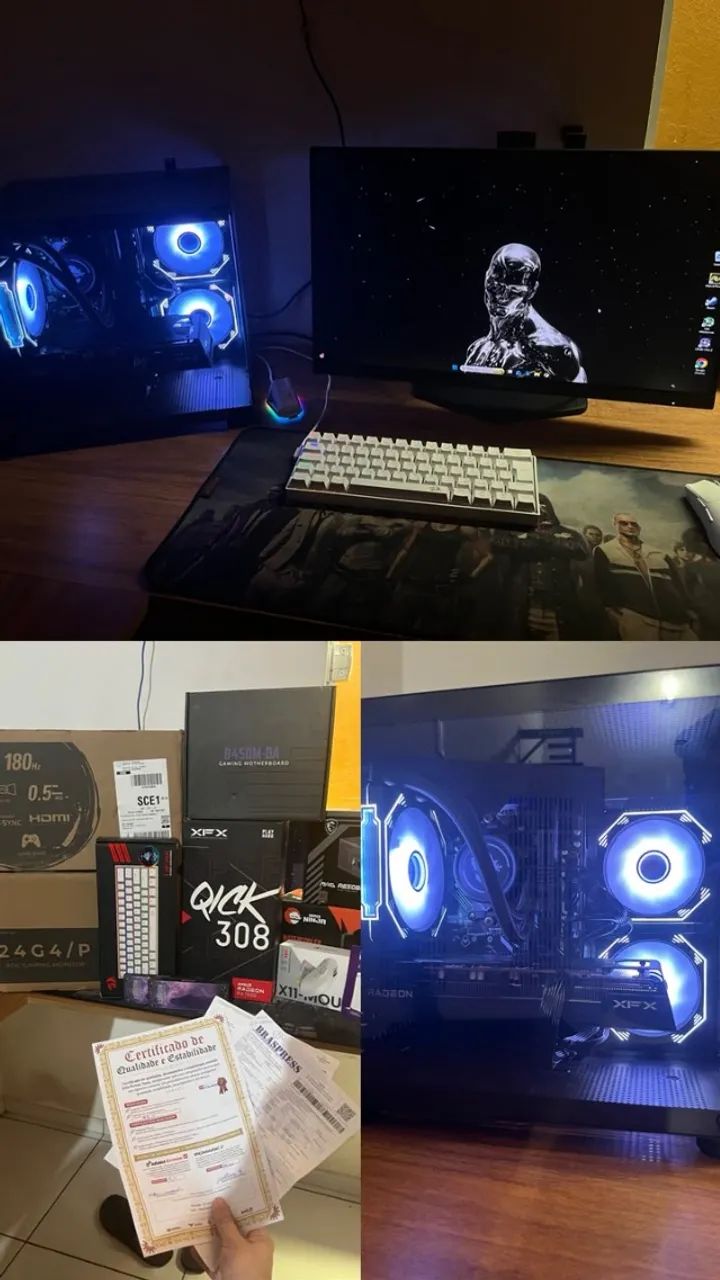 PC GAMER COMPLETO, 10 MESES DE USO COM CAIXA E NOTA DE TUDO