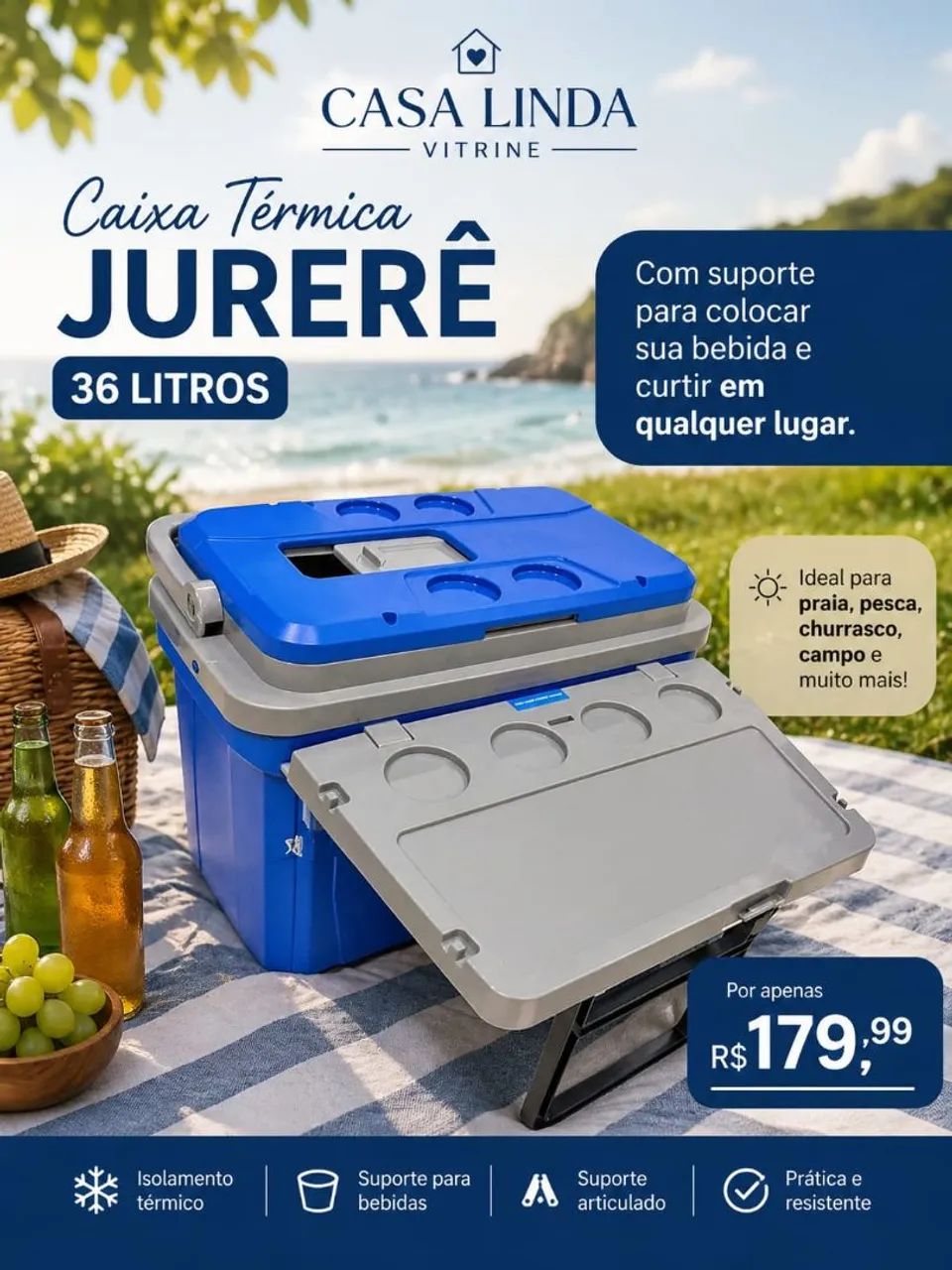 Caixa térmica 36litros - Foto 3