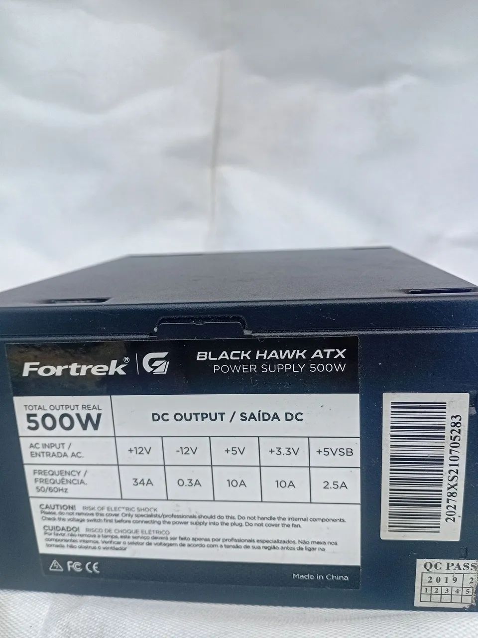 Fonte alimentação nova fortrek black hawk até poder supply 500 w. - Foto 2