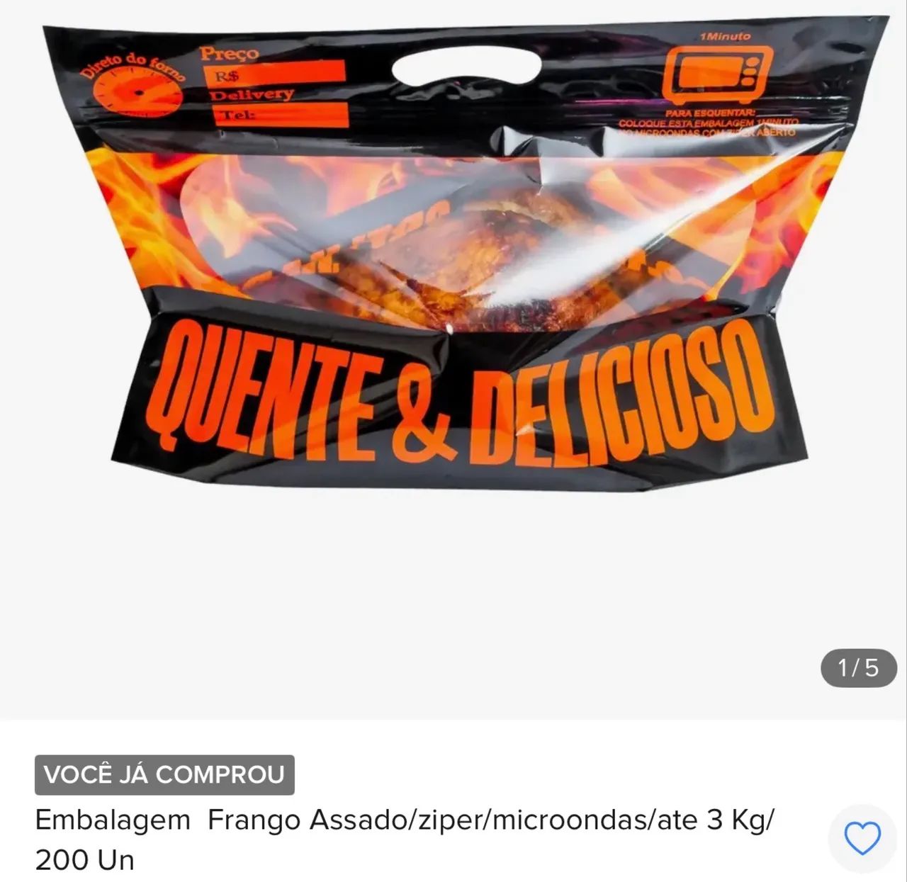 Embalagem de frango assado  - Foto 2