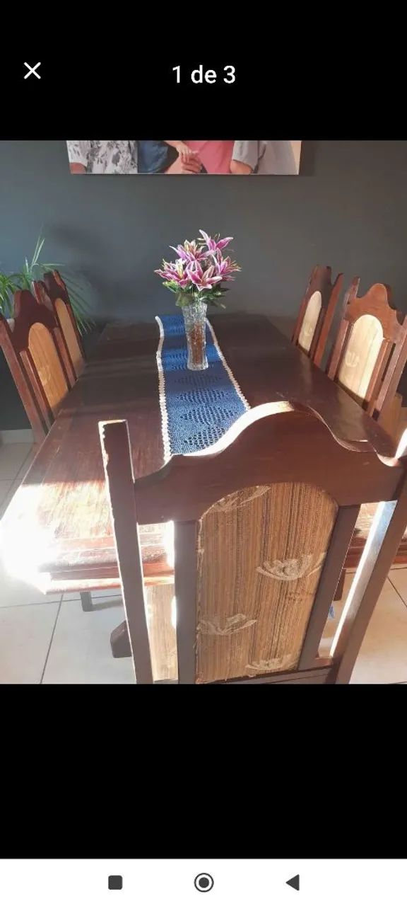  Vende -se mesa de madeira,com 5 cadeiras  - Foto 2