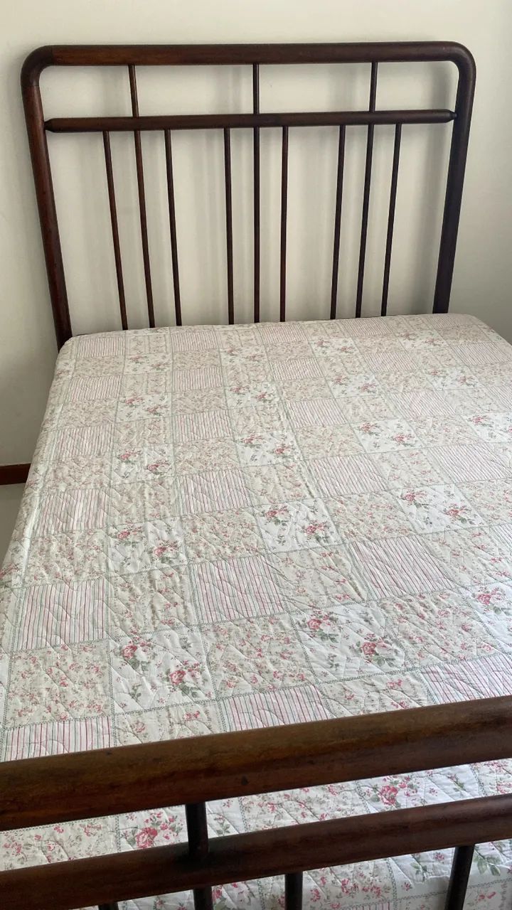 CAMA MADEIRA MACIÇA - antiguidade 