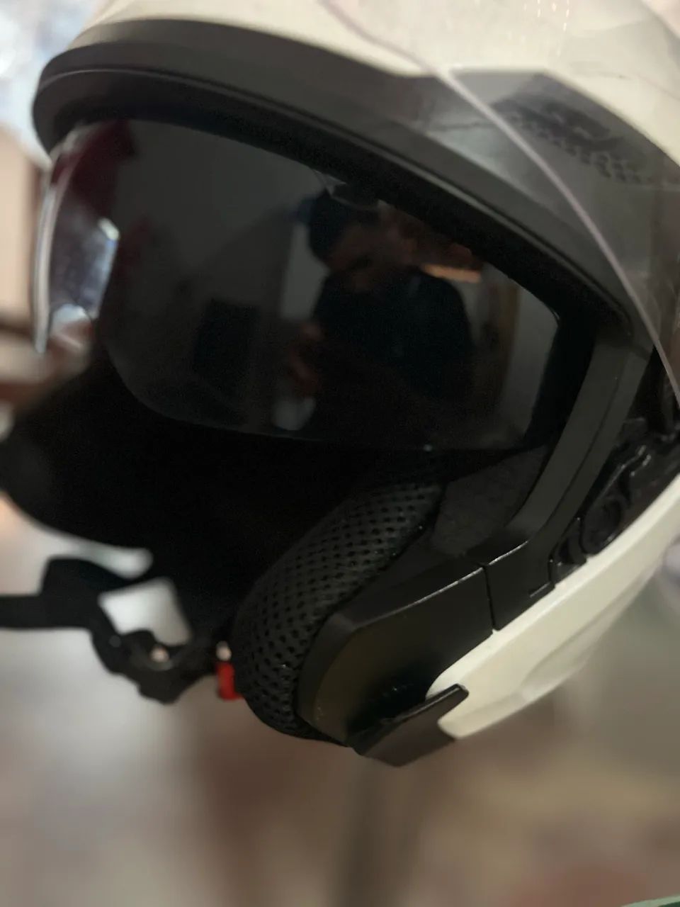 capacete gp tech com óculos  - Foto 5