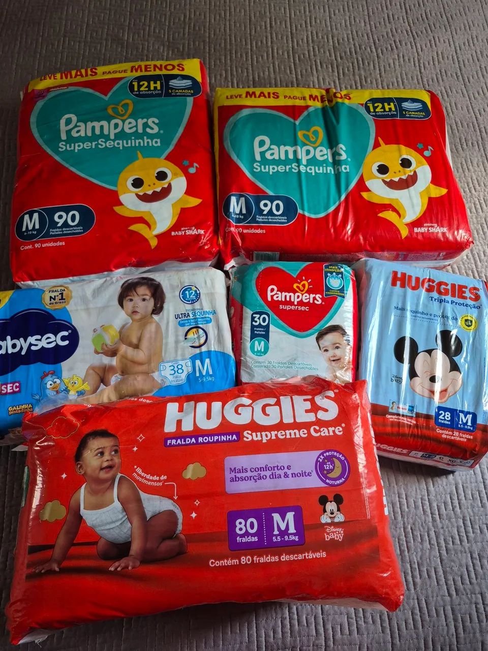 Fraldas tamanho M 