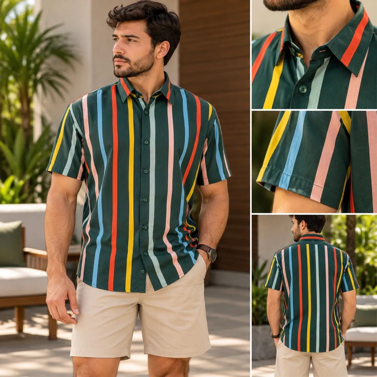 Blusa viscose moda praia / casal - Foto 2