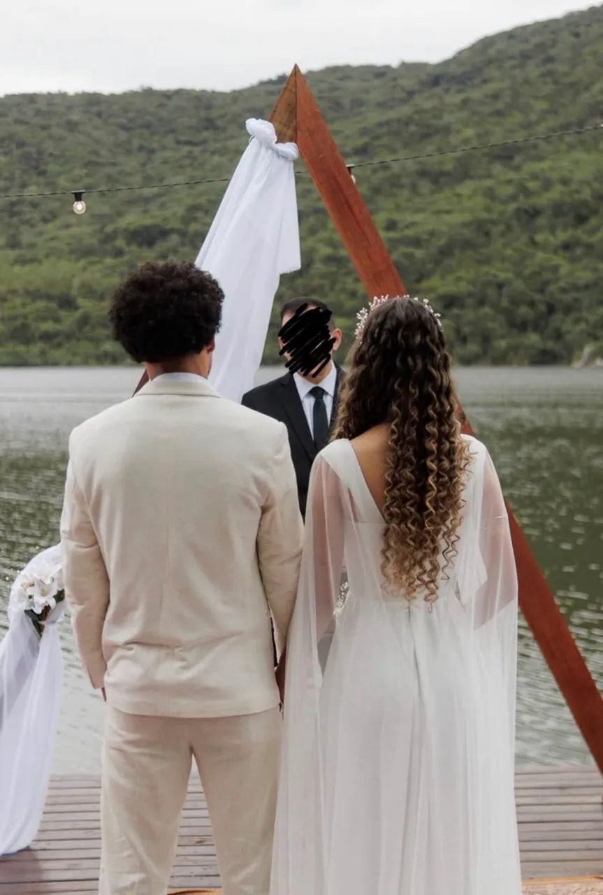 Vestido de Noiva c/ capa removível  - Foto 2