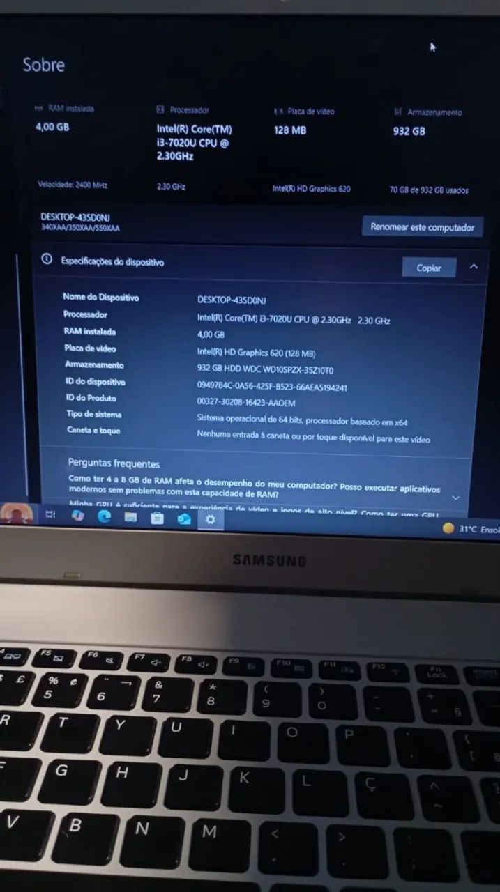 Notebook Samsung  - Foto 3