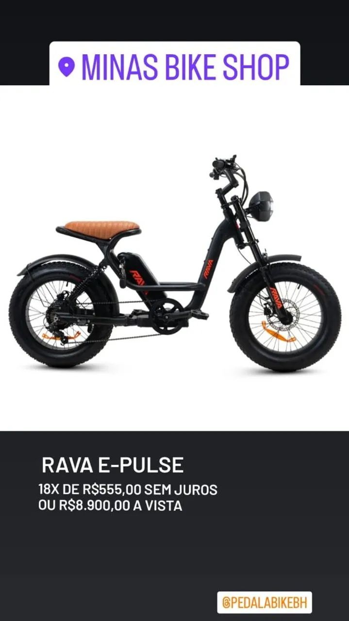 Bike eletrica Rava E-pulse  850wts.