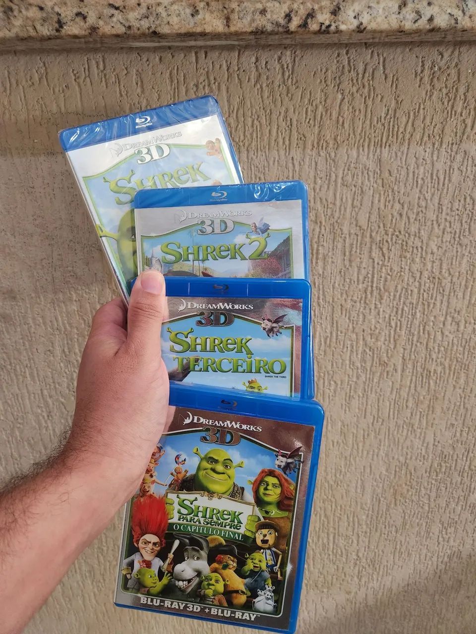 Blu-ray Coleção shrek 3D 4 filmes bluray lacrados