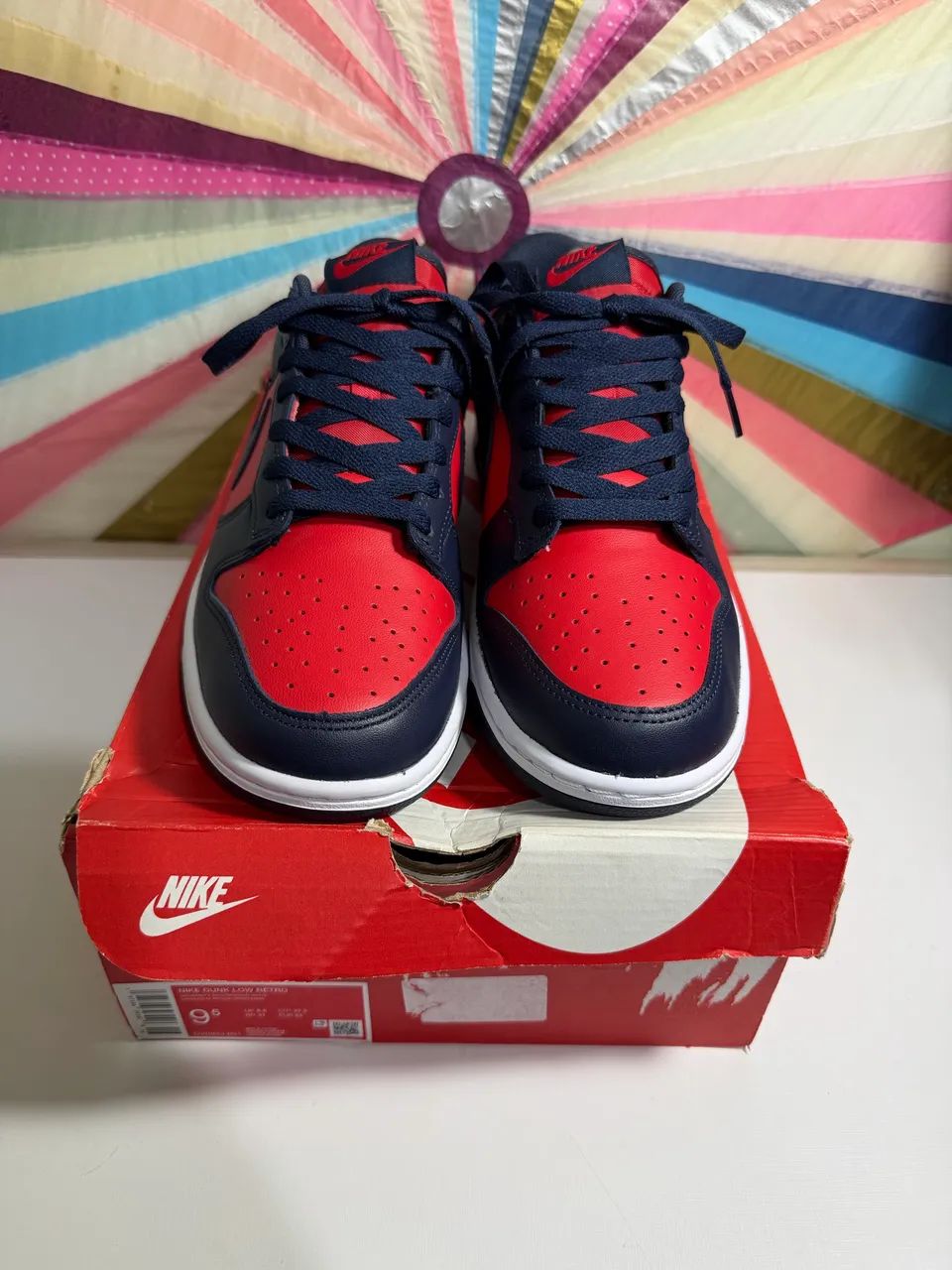 Nike Dunk Low Navy Red - Foto 2