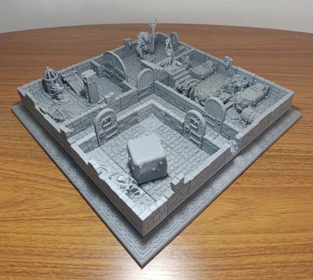 Kit Masmorra Modular 3D para RPG + PDF de Aventura Grátis + Miniaturas de Brinde!  - Foto 3