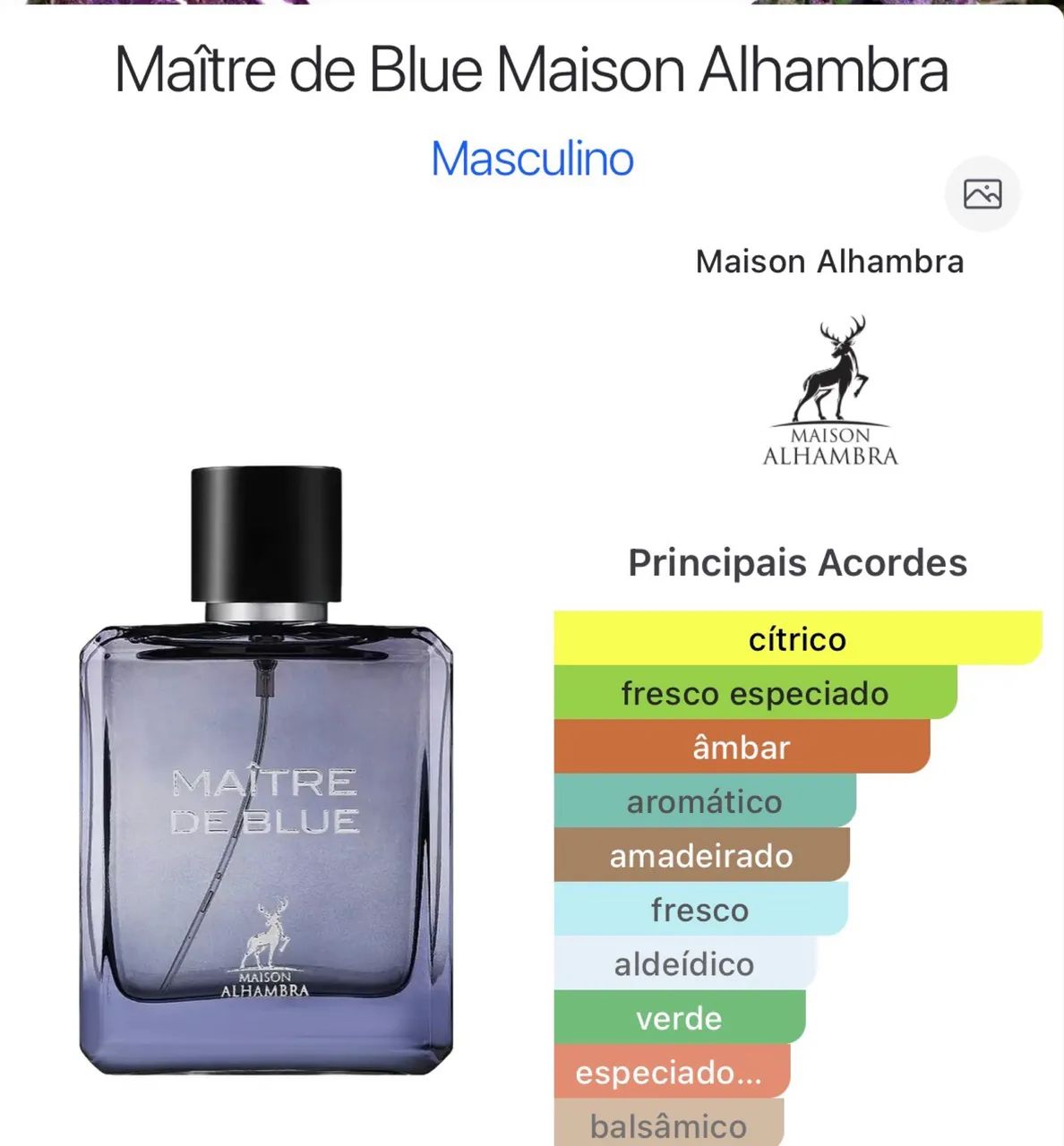 Perfume Maître de Blue 100ml ORIGINAL LACRADO - Foto 2