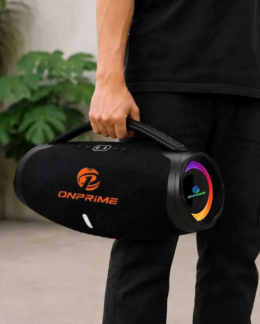 Caixa de som Bluetooth boombox com 2 microfones na caixa de loja - Foto 2
