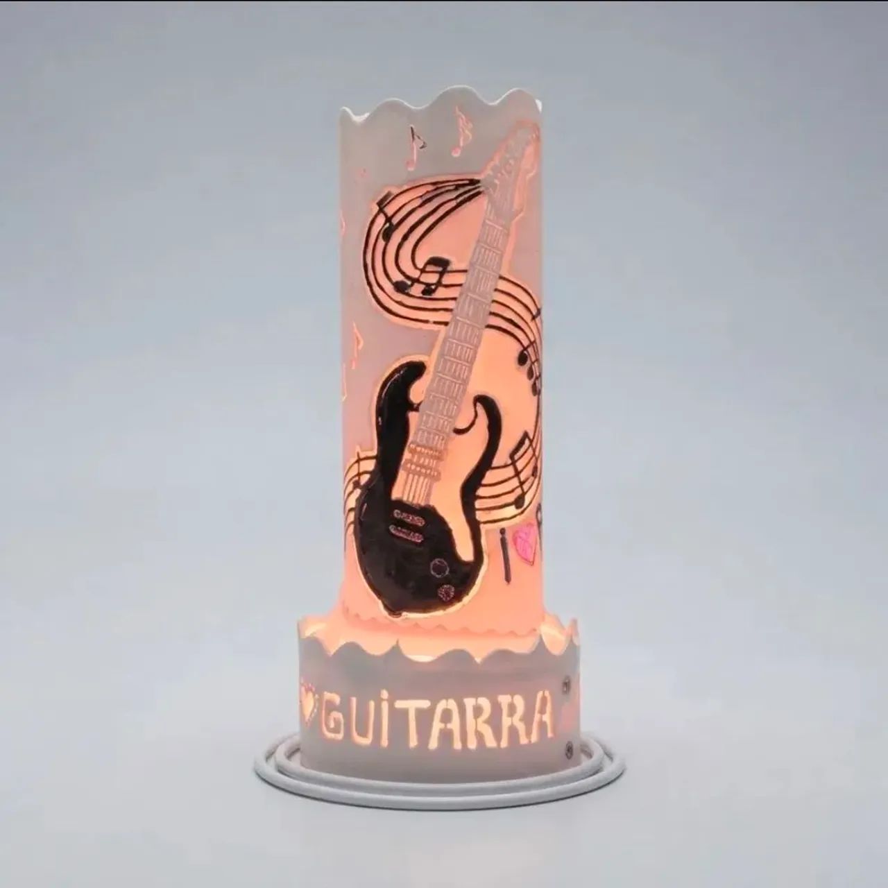 luminária de pvc tema Rock in Roll 