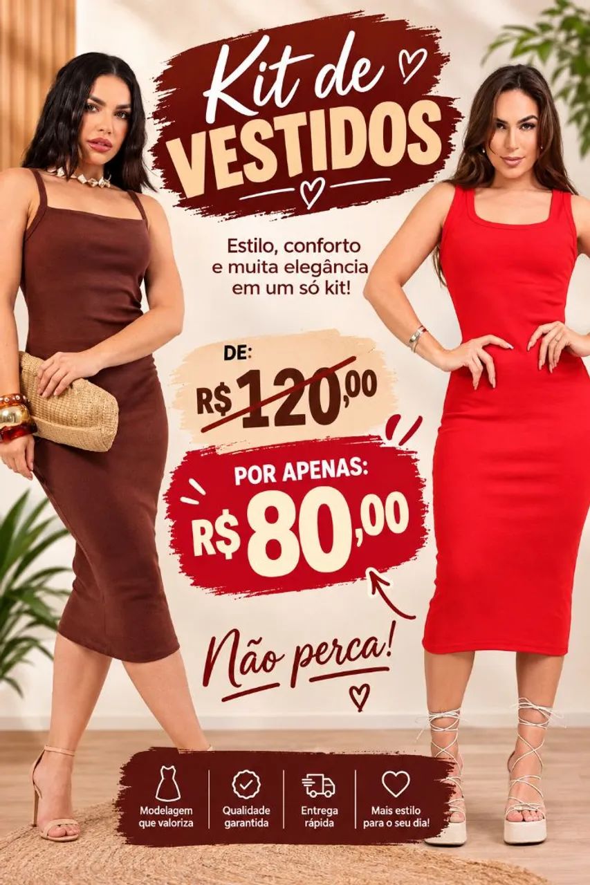 OFERTA KIT VESTIDO E SANDÁLIA- VENDA/ QUEIMA DE ESTOQUE - Foto 2