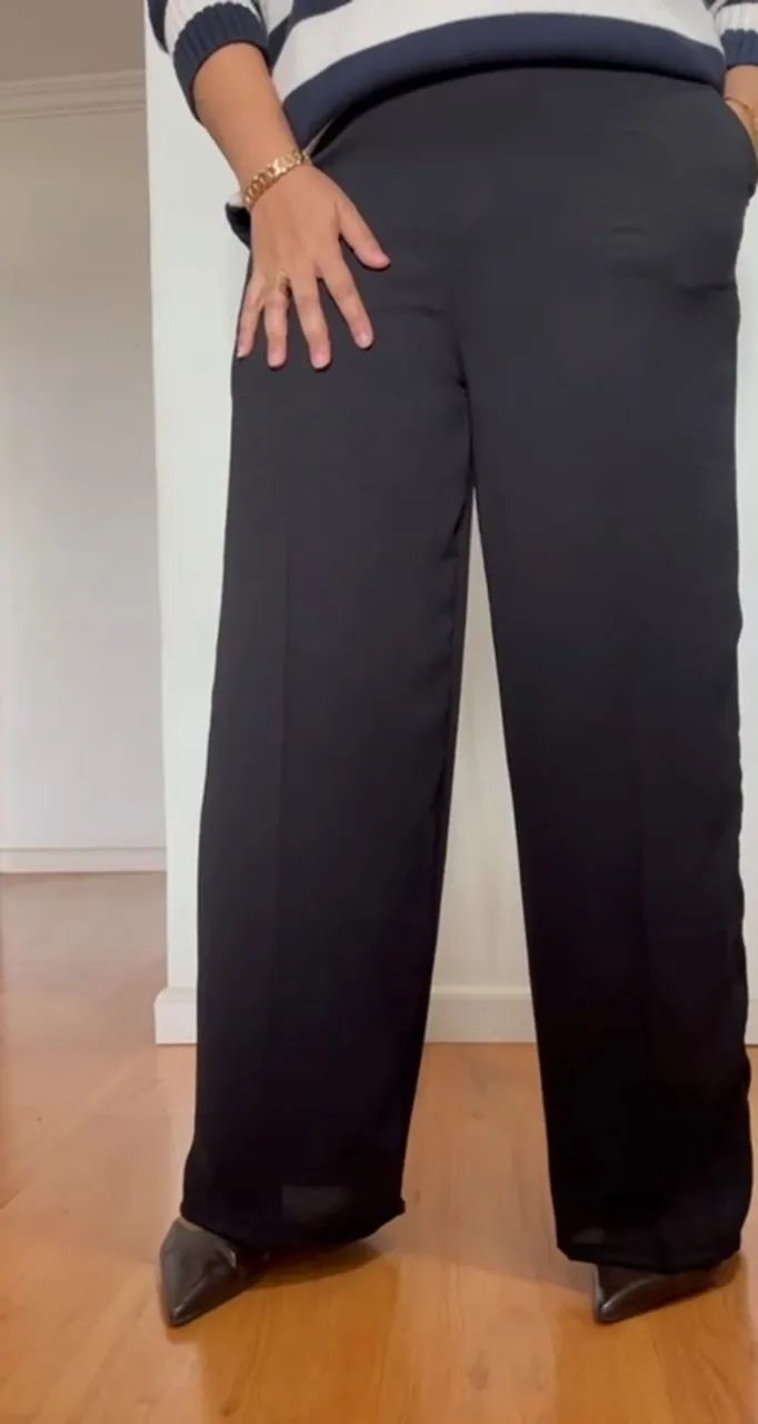 Calça preta social pantalona - Foto 2