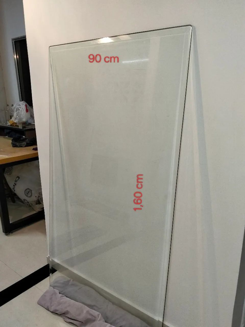 Tampo de vidro para mesa 