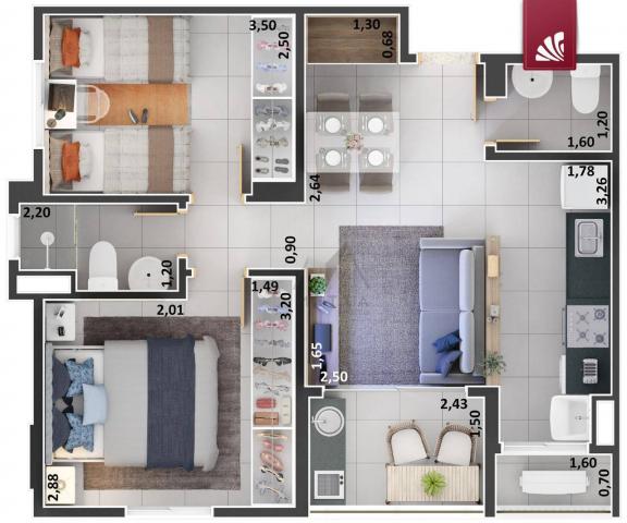 Apartamento com 2 dormitórios à venda, 57 m² por R$ 180.000,00 - Jardim Vale Verde - Presi - Foto 19