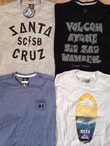 Kit 5 camisetas marcas surf/skate originais entrego - Foto 6