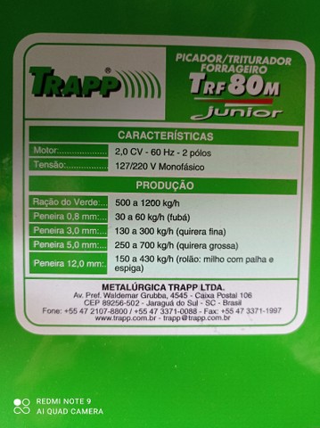 Triturador e picador trapp trf 80m júnior - Foto 5