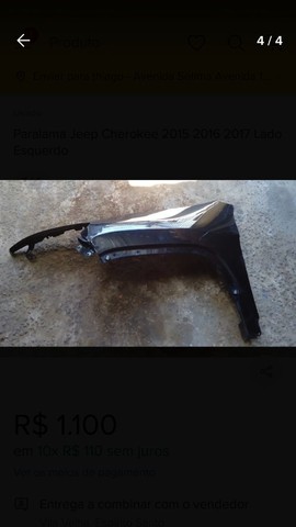 Paralama Jeep Cherokee 2015 2016 2017 Lado Esquerdo 