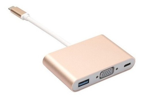 Cabo Adaptador Tipo C 3 em 1 Ubs-c VGA USB 3.0 LE-4119 - Foto 4