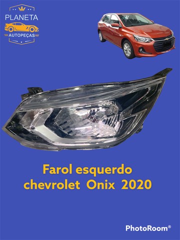 Farol Dianteiro Esquerdo - Onix Plus 2020 a 2022 - Farol Dianteiro