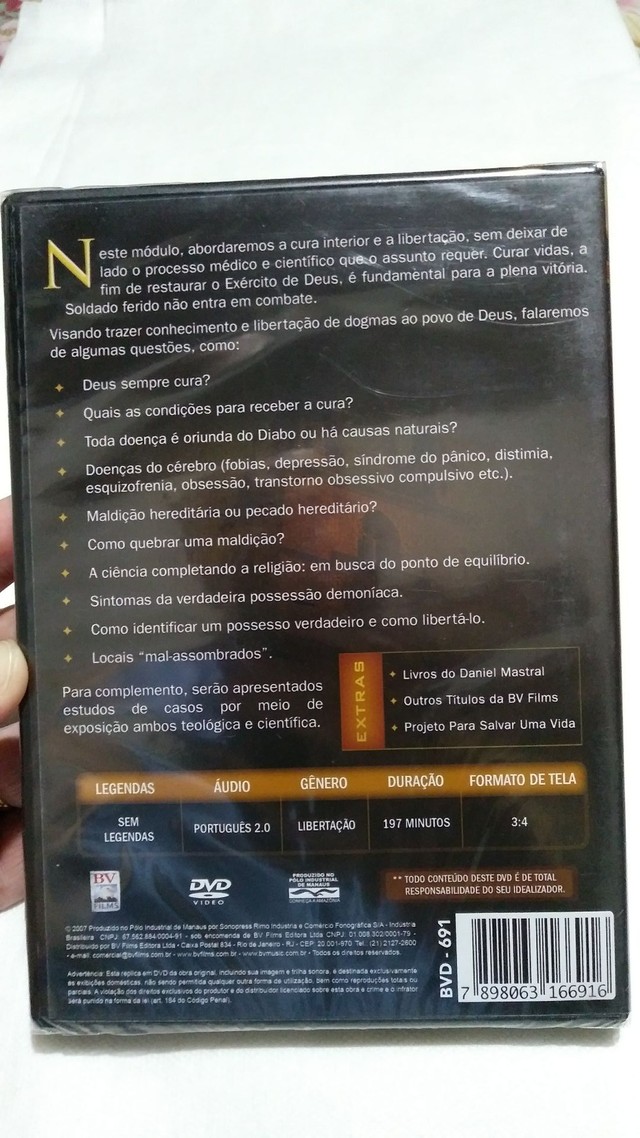 CURA INTERIOR E LIBERTAÇÃO NÍVEL 3 - DANIEL MASTRAL  - DVD ORIGINAL LACRADO