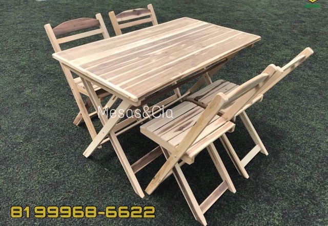 Jogo de mesa e cadeira 