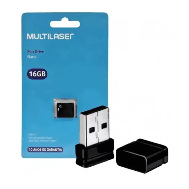 Pendrive Nano Preto 16gb Multilaser - 216