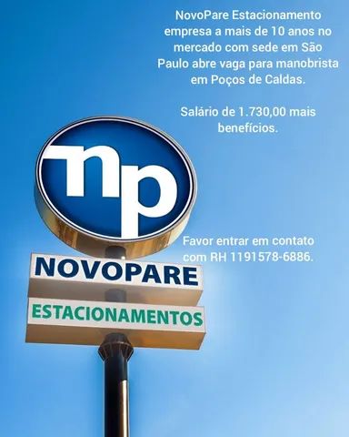 Vaga para manobrista em Poços de Caldas/MG 