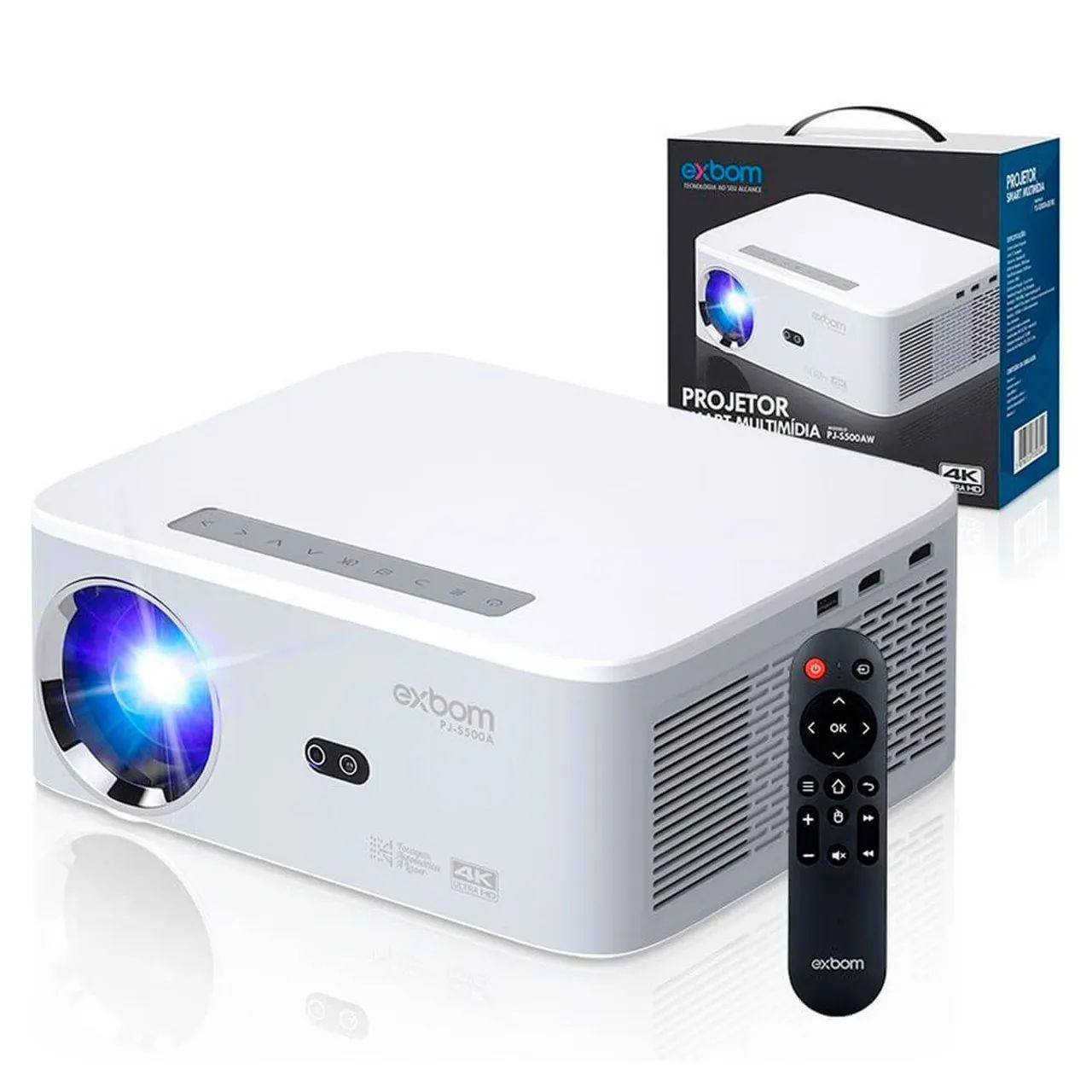 Tenha um Cinema em casa Projetor Smart Exbom PJ-5500A 4K Android 5G 250 Polegadas - Foto 2