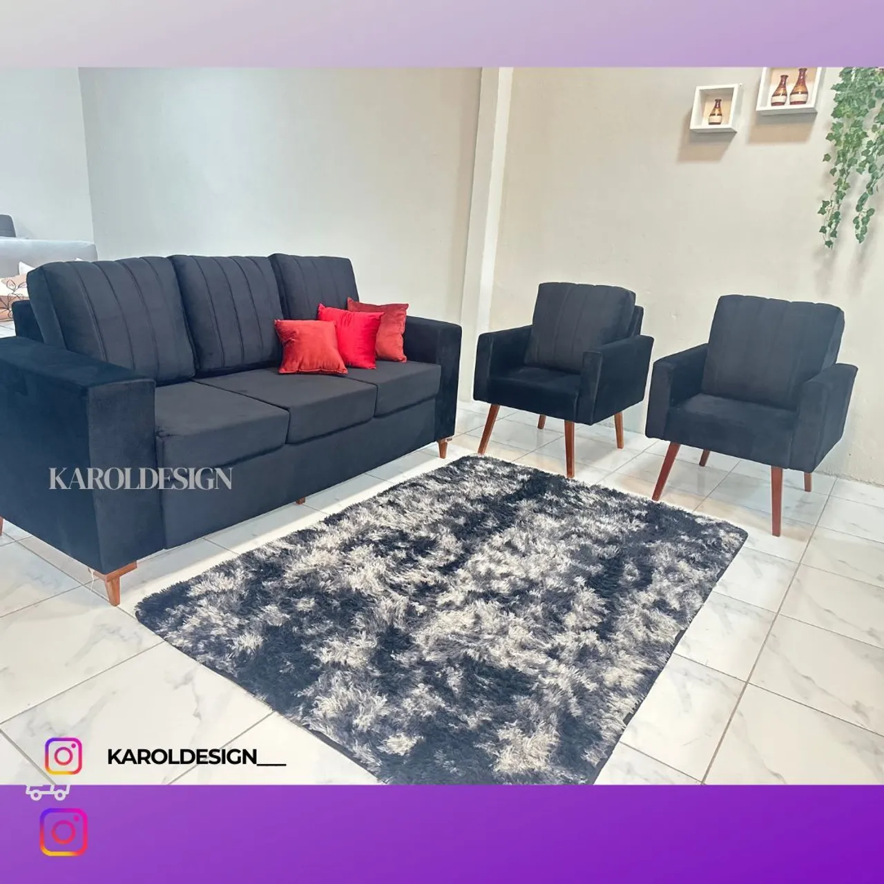 Sofá 3 Lugares e Poltronas - Novo PROMOÇÃO