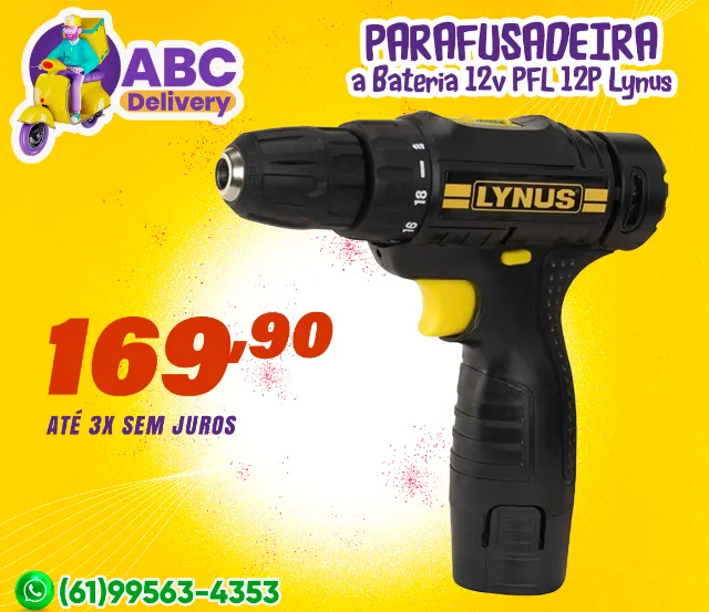 Parafusadeira a Bateria 12v PFL 12P Lynus