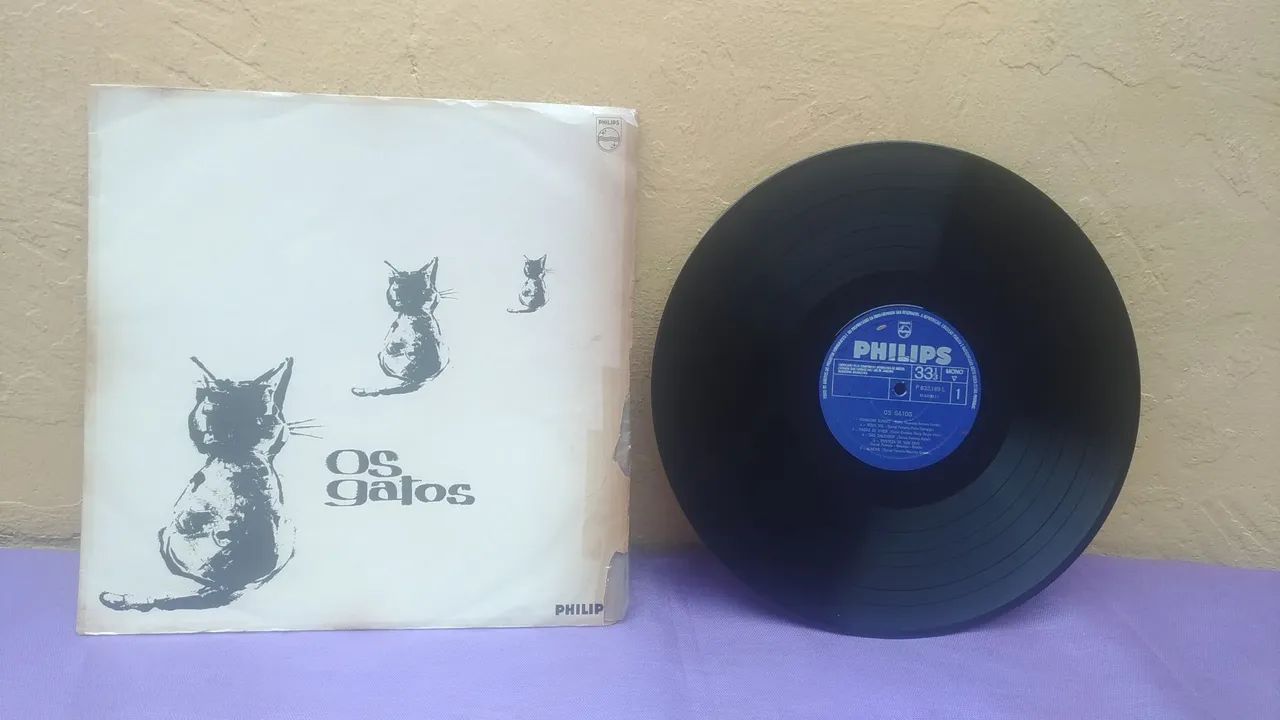 Disco de Vinil Os Gatos - Philips, Mono, com Durval Ferreira.