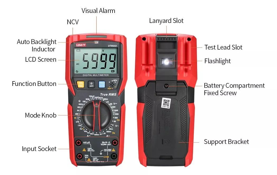 Multímetro Digital UNI-T UT89XD True RMS RMS - Foto 2