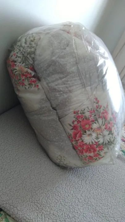 Edredom macio dupla face Casal Floral Novo