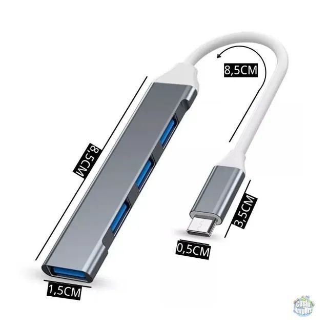 Hub tipo C com 4 portas Usb - Foto 5