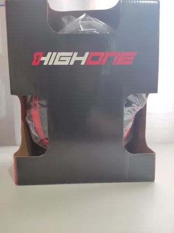 capacete bicicleta highone mtb win preto e vermelho  - Foto 2