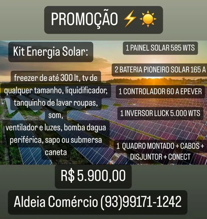 Promoção Kits Solares Off Grid  - Foto 2