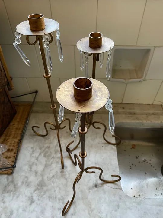 Trio de castiçais  - Foto 3