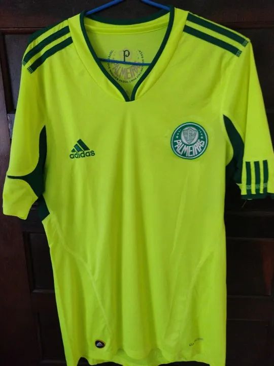Camisa Palmeiras Verde Limão Adidas sem patrocínio P número 10