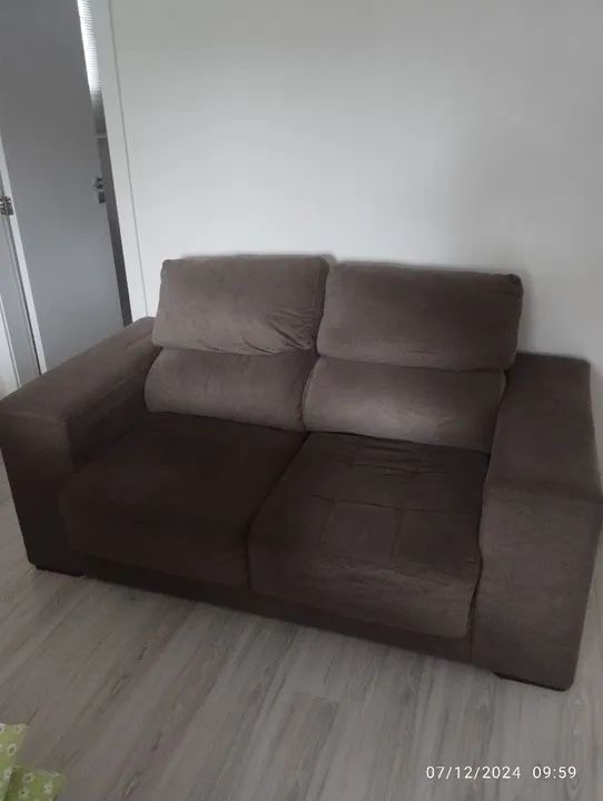 Sofá 3 e 2 lugares, assento retrátil, usado. - Foto 4