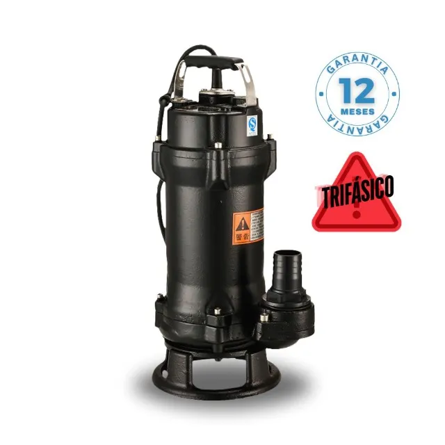 Bomba Submersível Trituradora 1.5CV 220V Trifásica - Lepono WQ12-10-1.1C