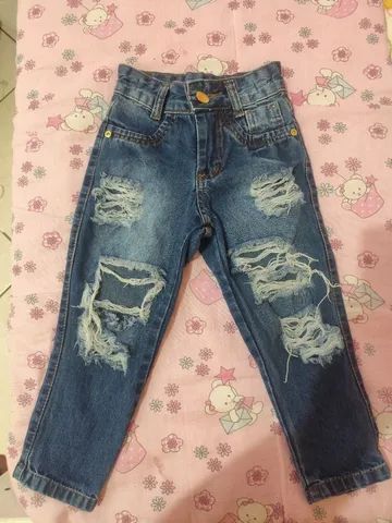 Calça jeans infantil menina nova